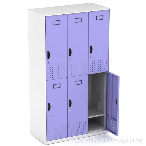 Six Doors Kd Steel Structure Metal Storage Locker